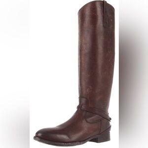 Frye Company Boots Womens 10B Lindsey Plate Brown Leather Tall Riding Shoes